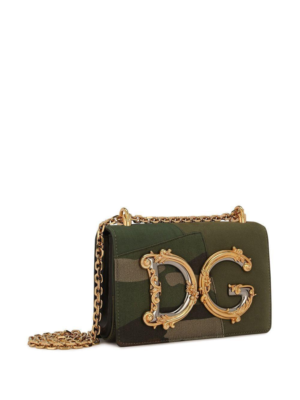 Logo-plaque Patchwork Crossbody Bag In Green Product Image