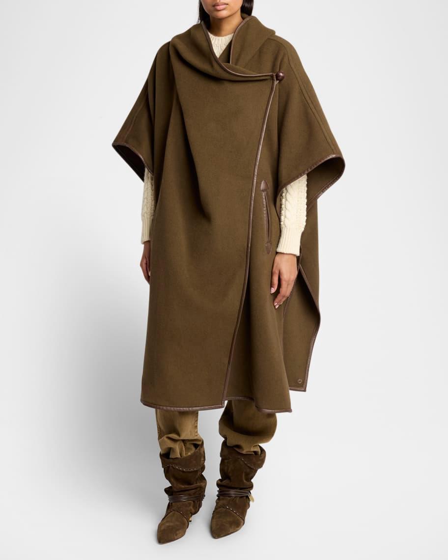 Azali Wool-Cashmere Hooded Cape Product Image