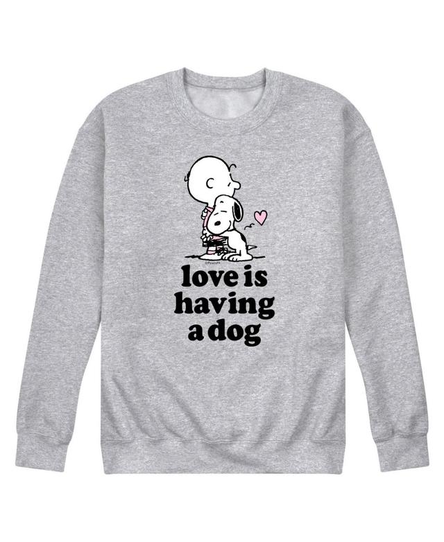 Mens Peanuts Love Is Having Dog Sweatshirt Product Image