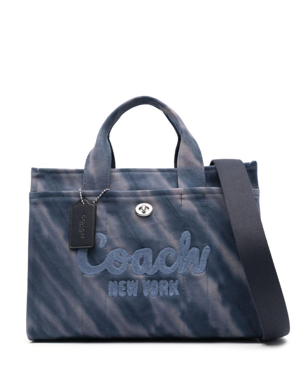 COACH Cargo 26 Tie-dye Tote Bag In Blue Product Image