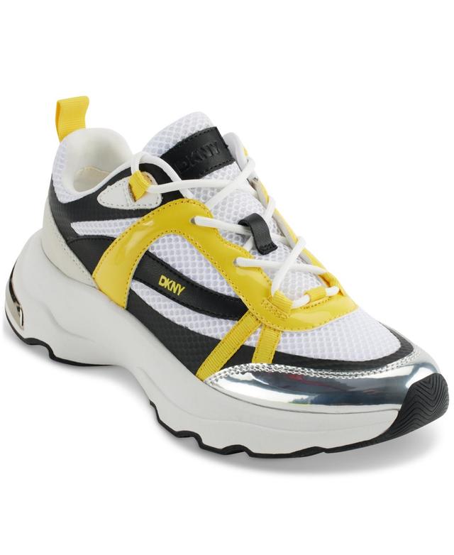 Dkny Womens Juna Lace-Up Running Sneakers - Bright White/ Product Image