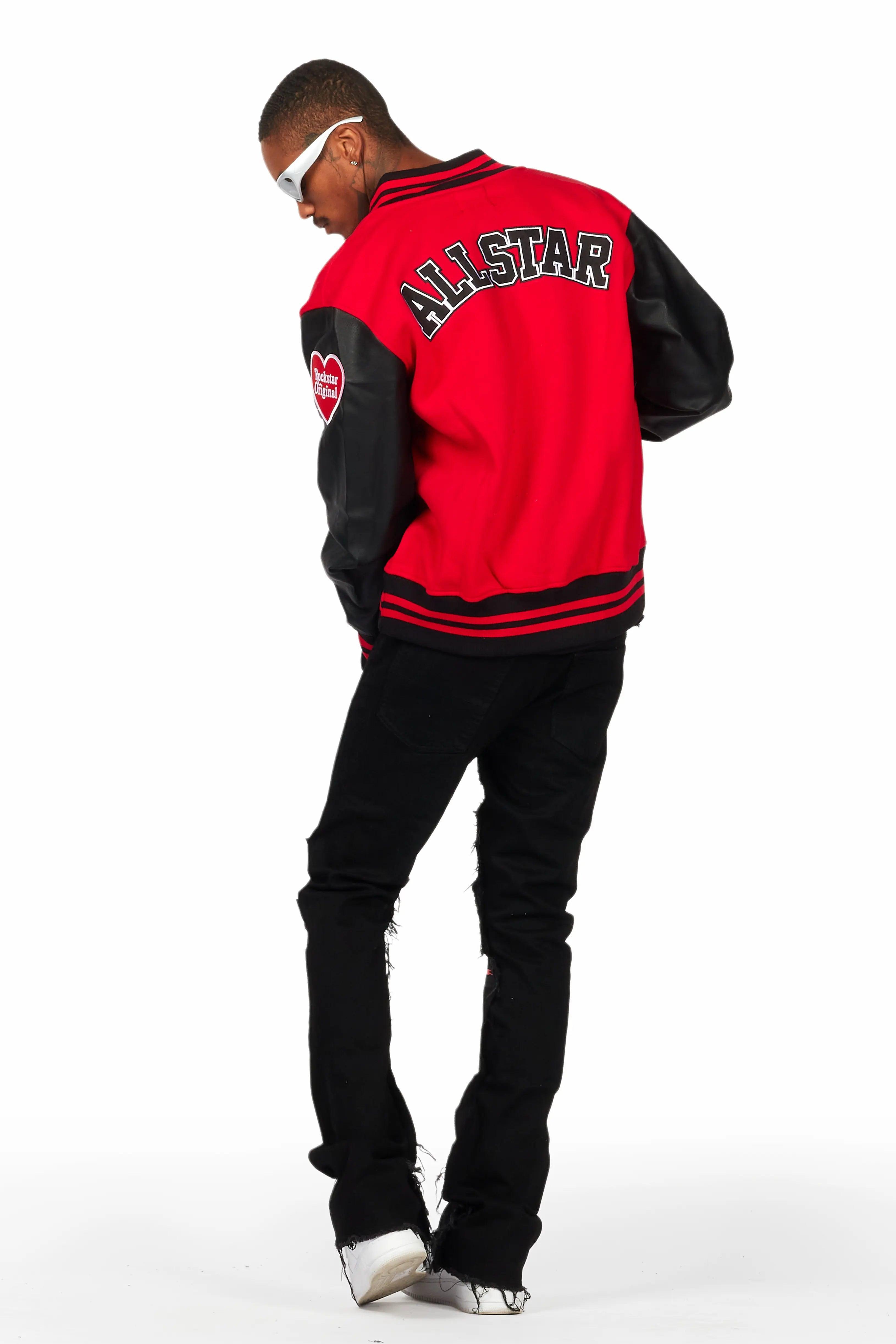 Pacari Red Varsity Jacket Male Product Image