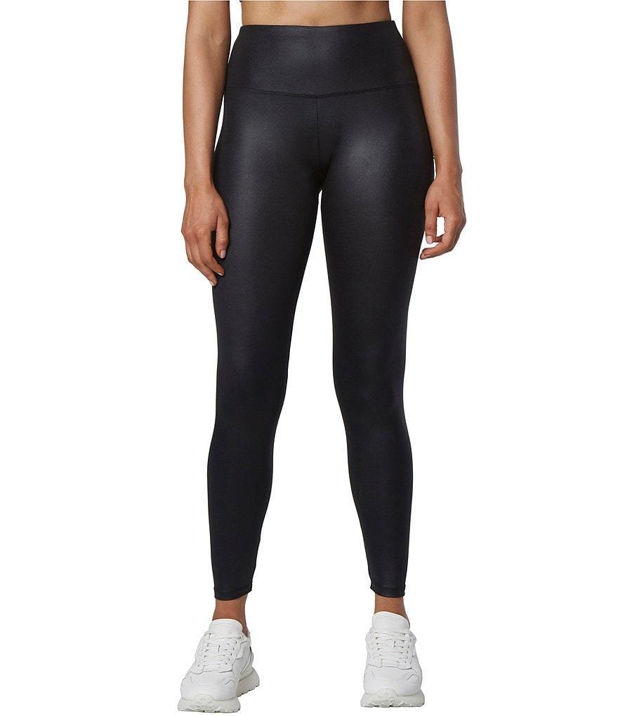 Andrew Marc Sport Solid Liquid High Waisted Pull-On Leggings Product Image