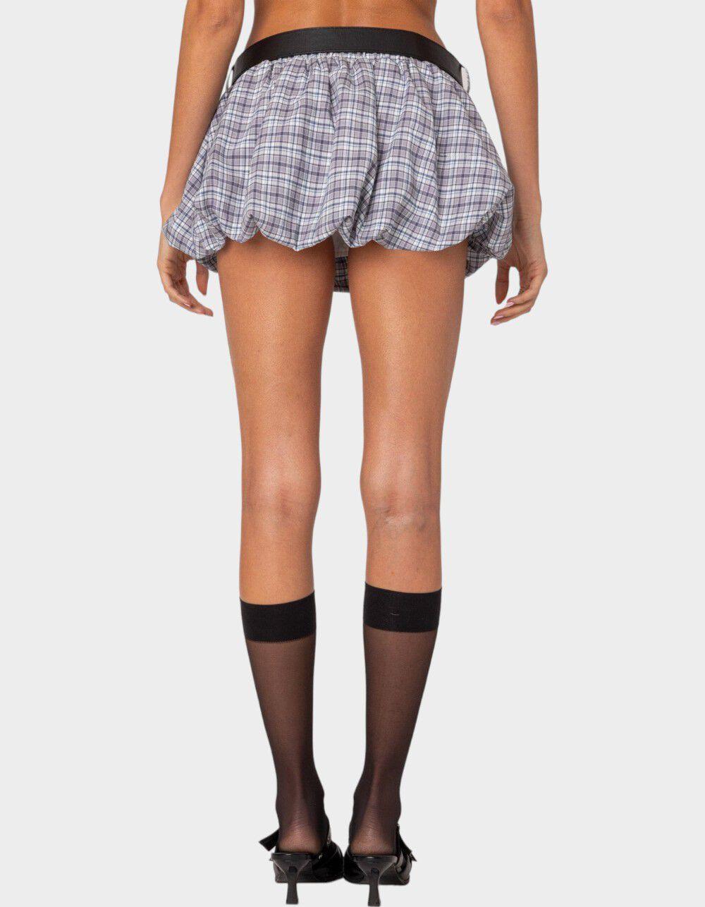 EDIKTED Plaid Bubble Micro Skort Product Image