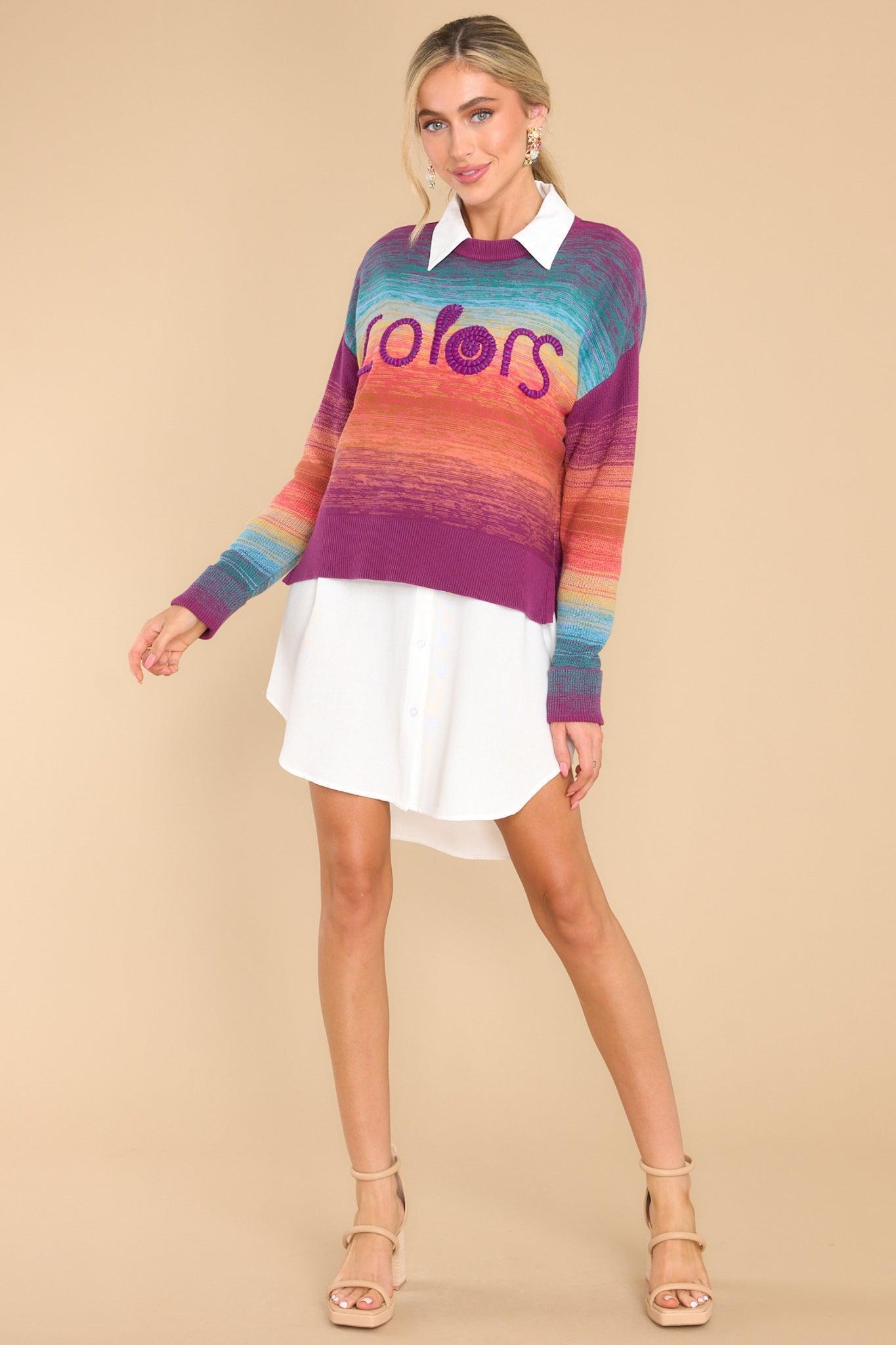 The Marybeth Colors Embroidery Sweater Product Image