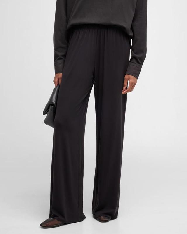 Matte Jersey Wide-Leg Pants  Product Image