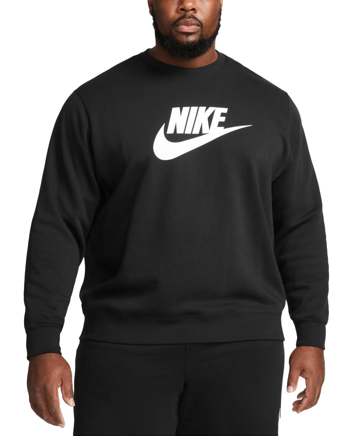 NIKE Men's Sportswear Club Fleece Graphic Crewneck Sweatshirt In Midnight Navy Product Image