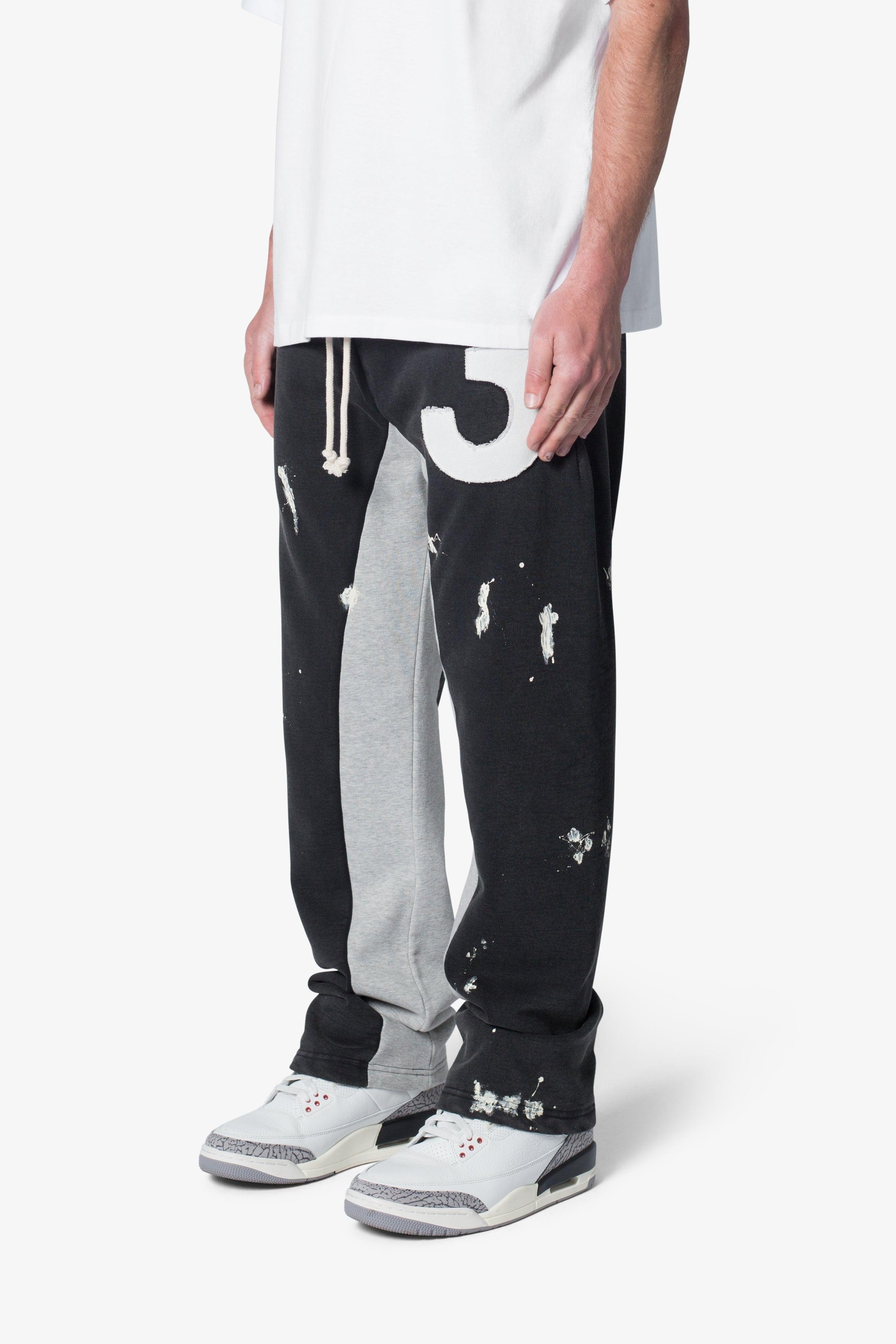 3 Patch Contrast Sweatpants - Washed Black Product Image