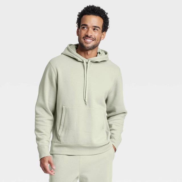 Mens Cotton Fleece Hooded Sweatshirt - All In Motion Light M Product Image