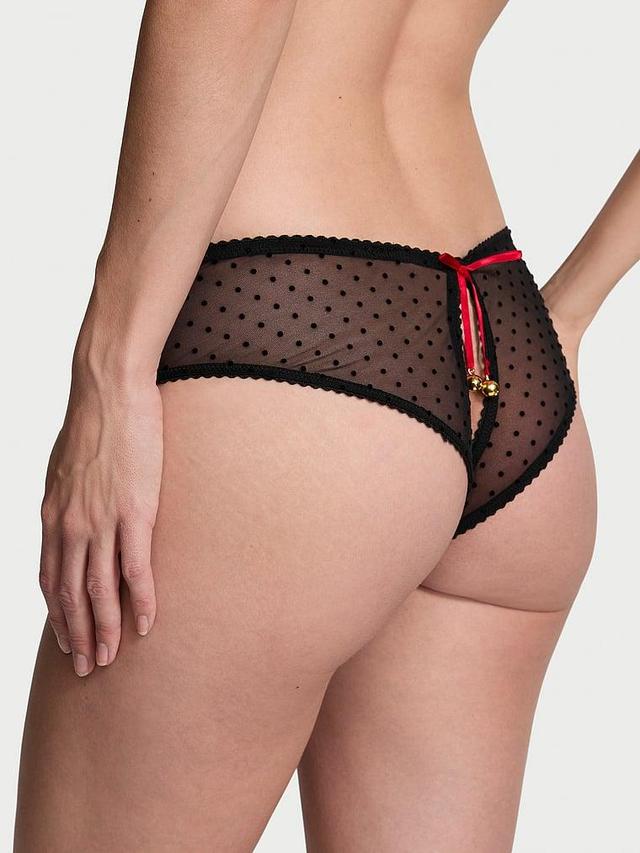 Jingle Bells Mesh Crotchless Cheeky Panty Product Image