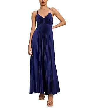 Womens Aries Floor-Length Pleated Gown Product Image