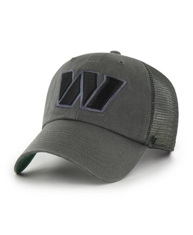 Mens 47 Charcoal Washington Commanders Trawler Clean Up Trucker Snapback Hat Product Image