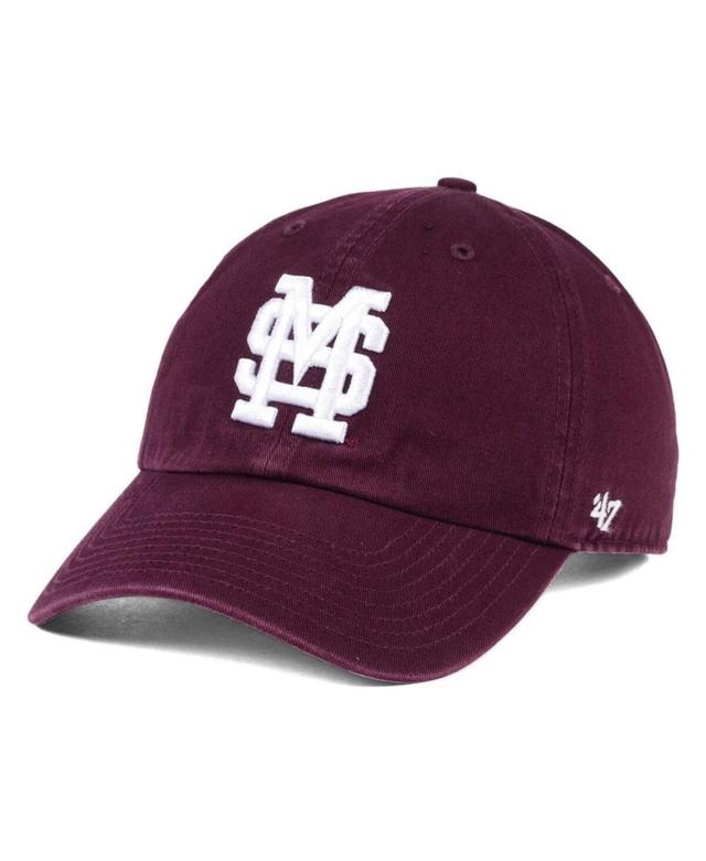 Mens 47 Brand Maroon Distressed Mississippi State Bulldogs Vintage-Like Clean Up Adjustable Hat Product Image