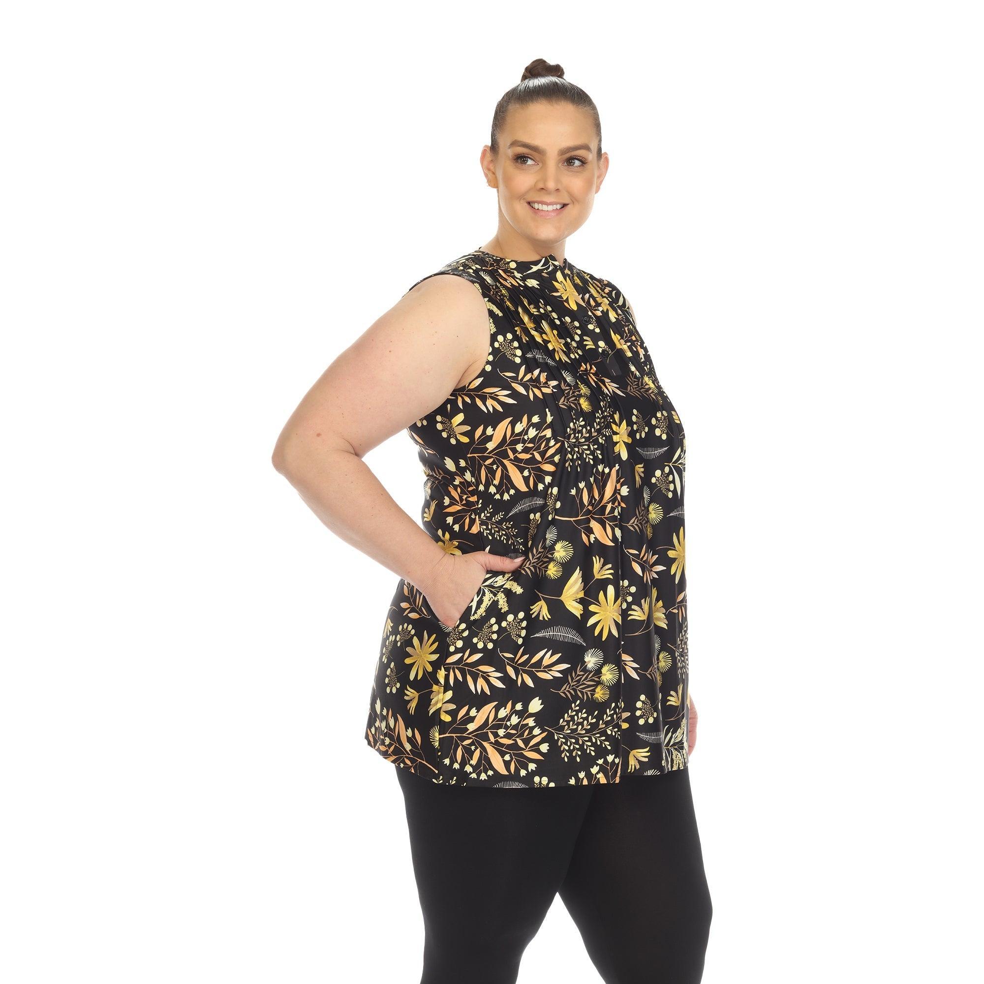 Floral Sleeveless Tunic Top - Plus Product Image