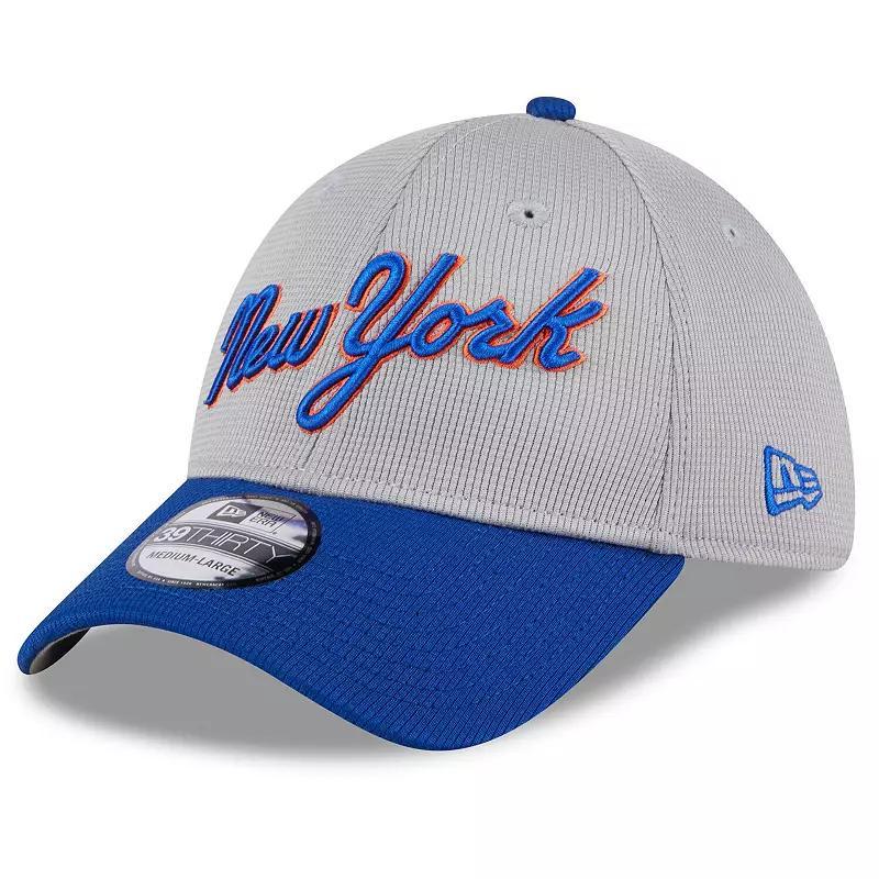 Mens New Era Gray New York Mets 2024 Batting Practice 39THIRTY Flex Hat Product Image