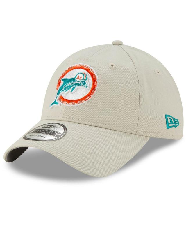 Mens New Era Khaki Miami Dolphins Historic Playmaker 9TWENTY Adjustable Hat Product Image