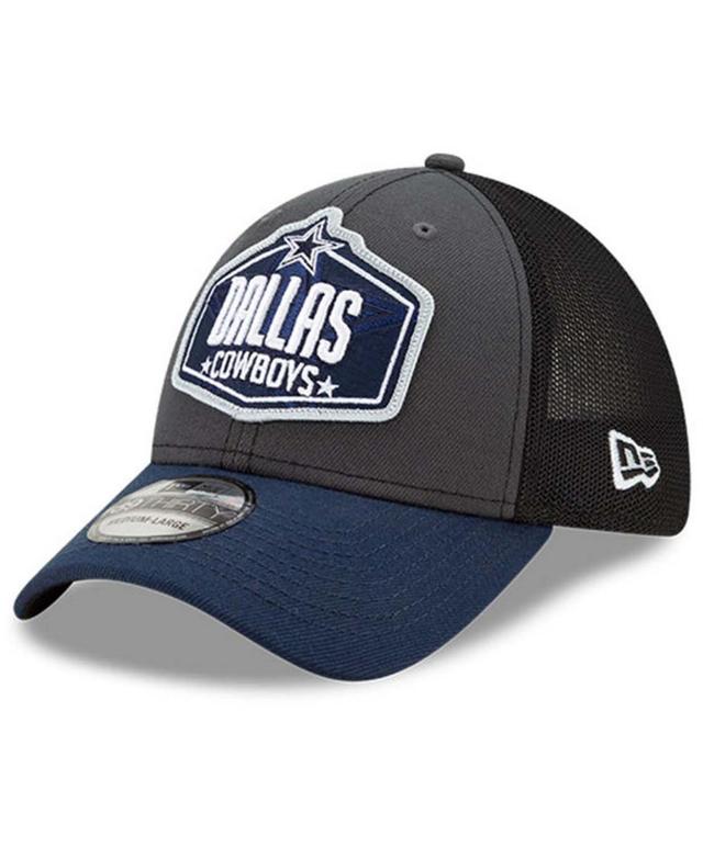 Mens New Era Graphite/Navy Dallas Cowboys 2021 NFL Draft Trucker 39THIRTY Flex Hat Product Image