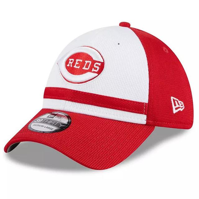 Mens New Era White Cincinnati Reds 2024 Batting Practice 39THIRTY Flex Hat Product Image