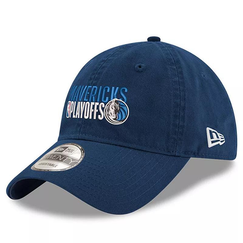 Mens New Era Dallas Mavericks 2024 NBA Playoffs 9TWENTY Adjustable Hat, Blue Product Image