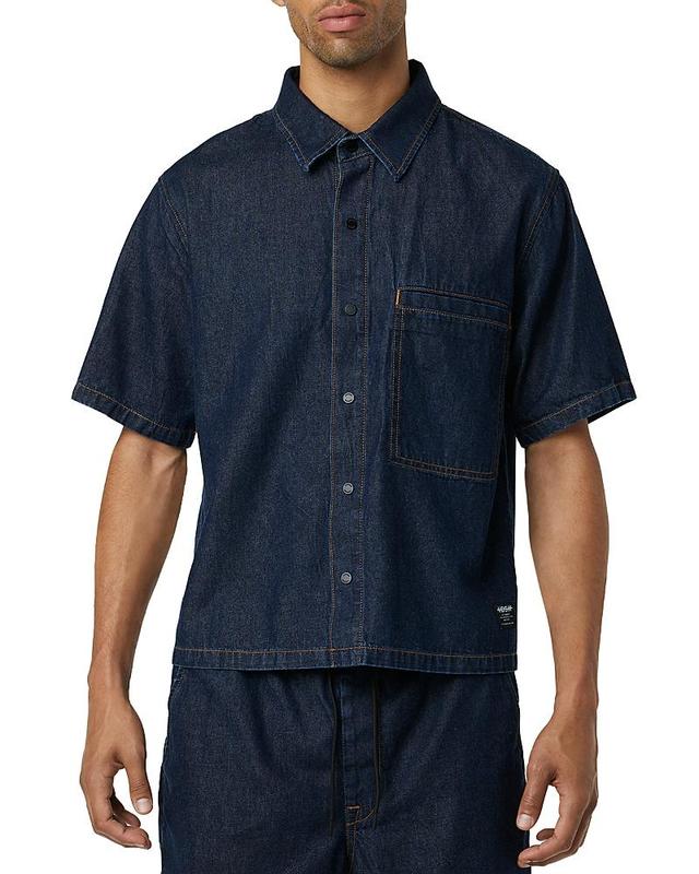 Mens Cropped Denim Shirt Product Image