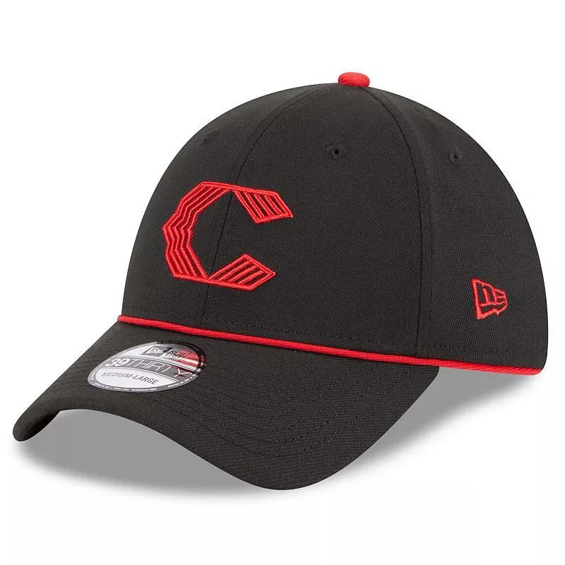 Mens New Era Black Cincinnati Reds 2023 City Connect 39THIRTY Flex Fit Hat Product Image