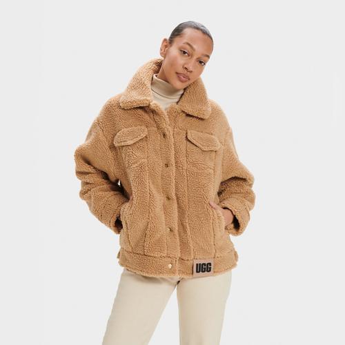 Womens Frankie Faux Shearling Trucker Jacket Product Image