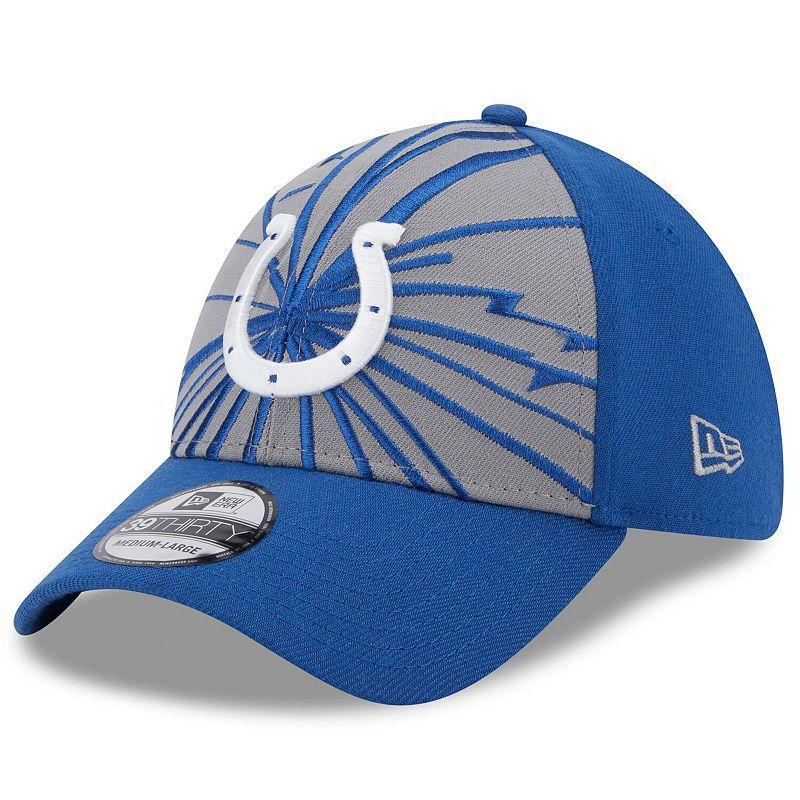 Mens New Era Gray/Royal Indianapolis Colts Shattered 39THIRTY Flex Hat Product Image