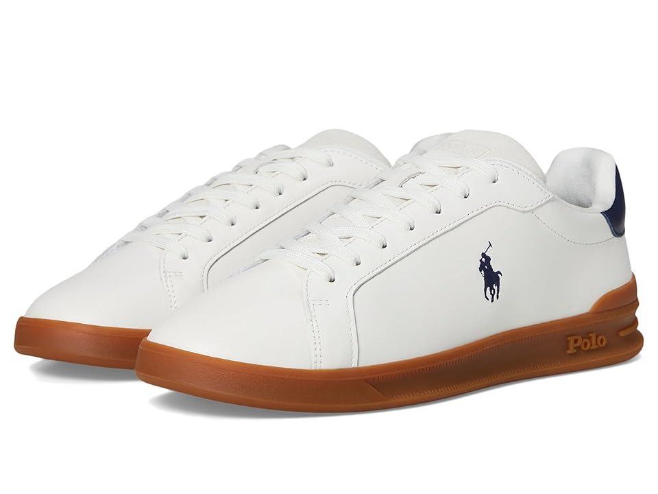 Polo Ralph Lauren Heritage Court II Leather-Suede Sneakers (Deckwash /Navy) Men's Shoes Product Image