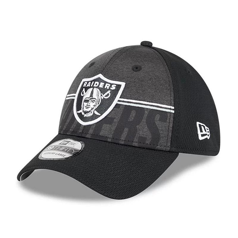 Mens New Era Black Las Vegas Raiders 2023 Nfl Training Camp 39THIRTY Flex Fit Hat Product Image