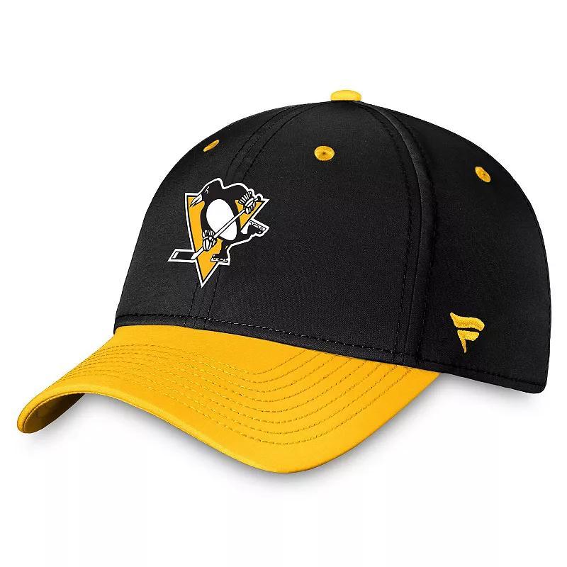 Mens Fanatics Black Pittsburgh Penguins Authentic Pro Rink Two-Tone Flex Hat - Black Product Image