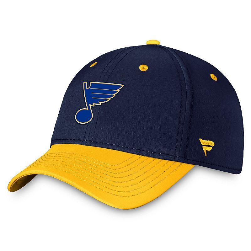 Mens Fanatics Branded Navy/Gold St. Louis Blues Authentic Pro Rink Two-Tone Flex Hat Product Image