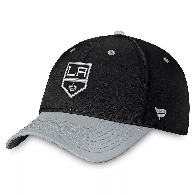 Mens Fanatics Branded Black/Silver Los Angeles Kings Authentic Pro Rink Two-Tone Flex Hat Product Image