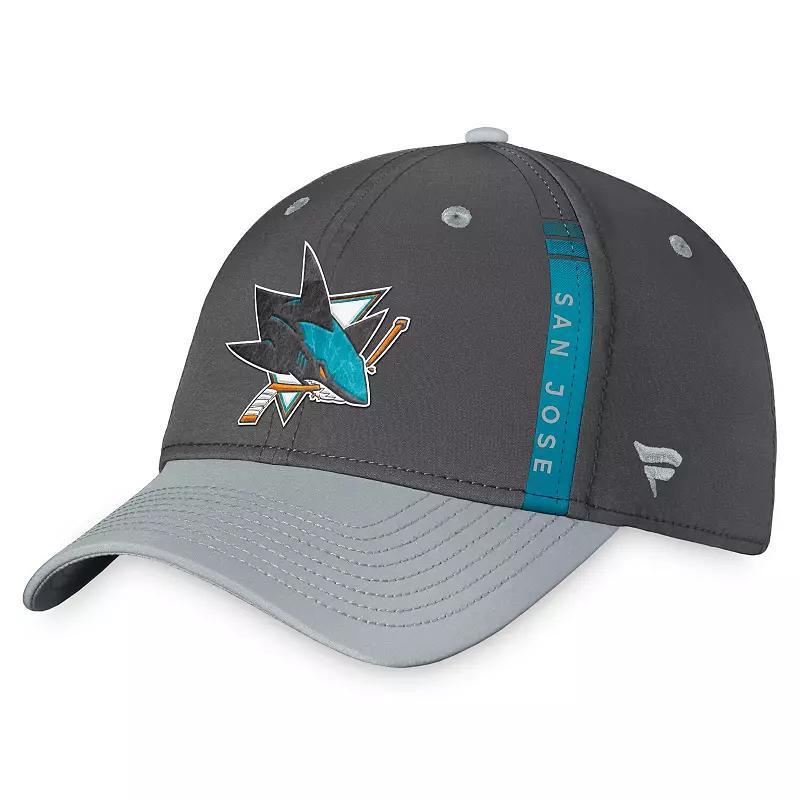 Mens Fanatics Charcoal San Jose Sharks Authentic Pro Home Ice Flex Hat - Charcoal Product Image