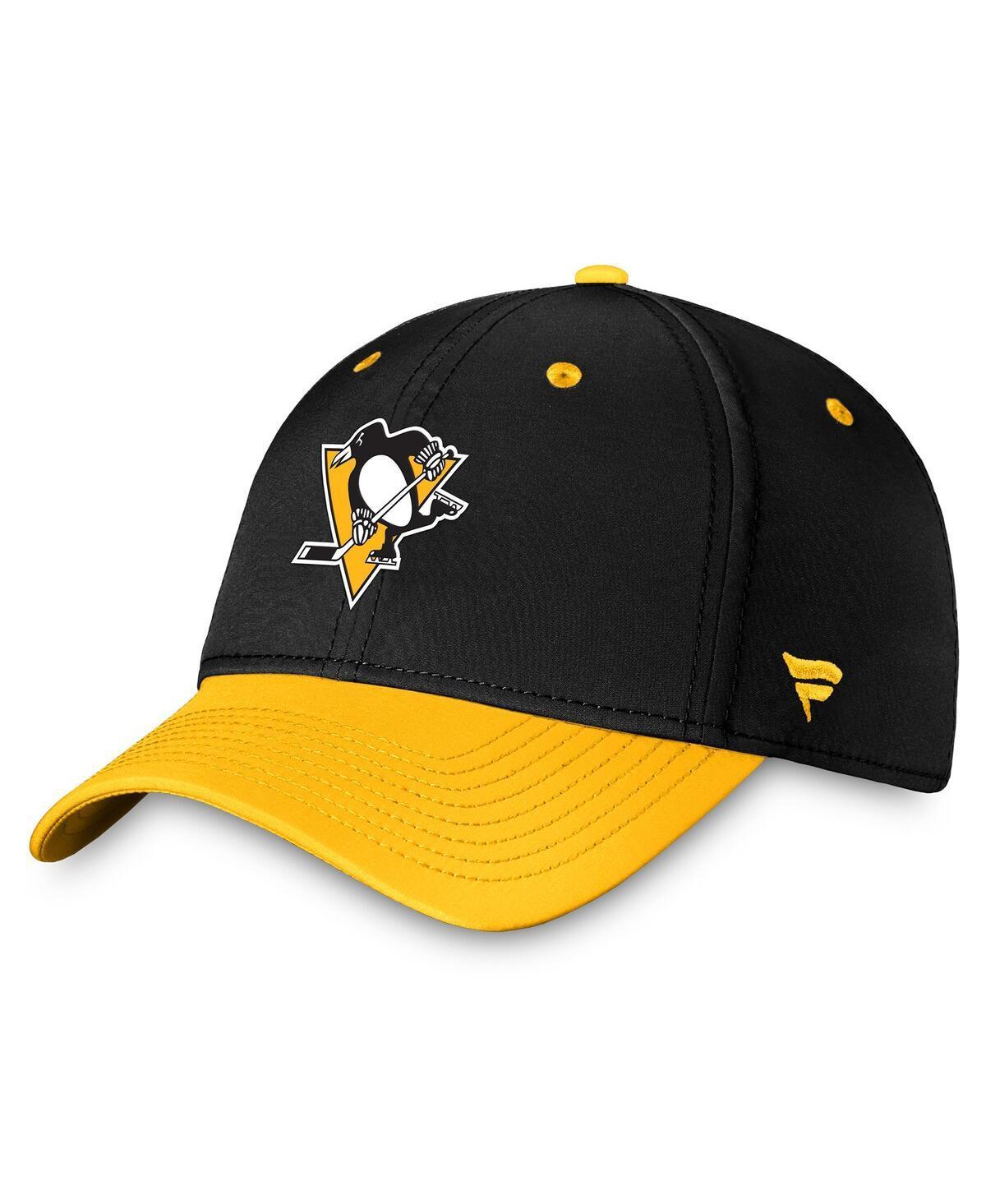 Mens Fanatics Black Pittsburgh Penguins Authentic Pro Rink Two-Tone Flex Hat - Black Product Image