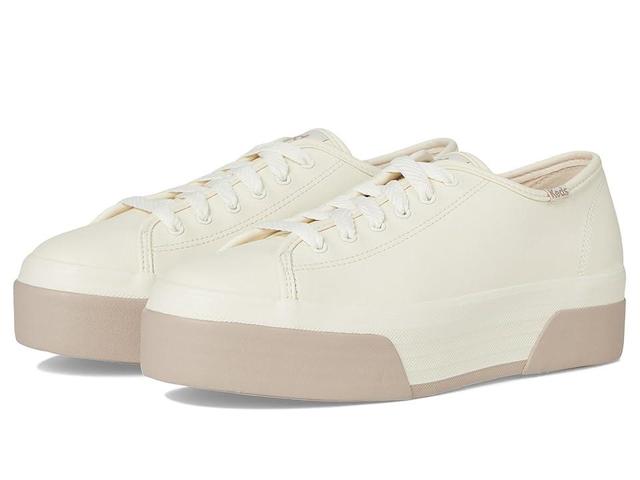 Keds Triple Up Leather (OffTaupe Bumper Foxing Stripe) Women's Shoes Product Image