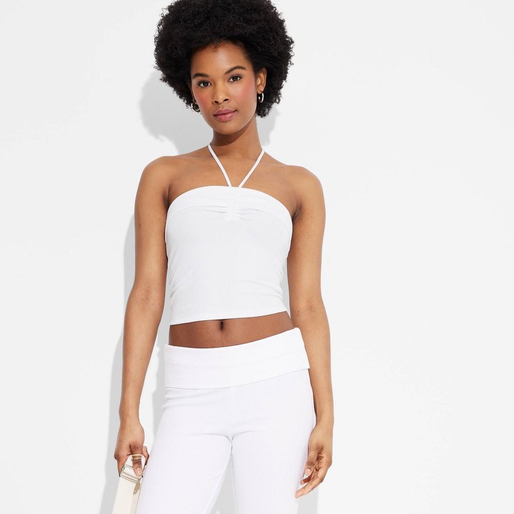 Womens Halter Tube Top - Wild Fable White XL Product Image