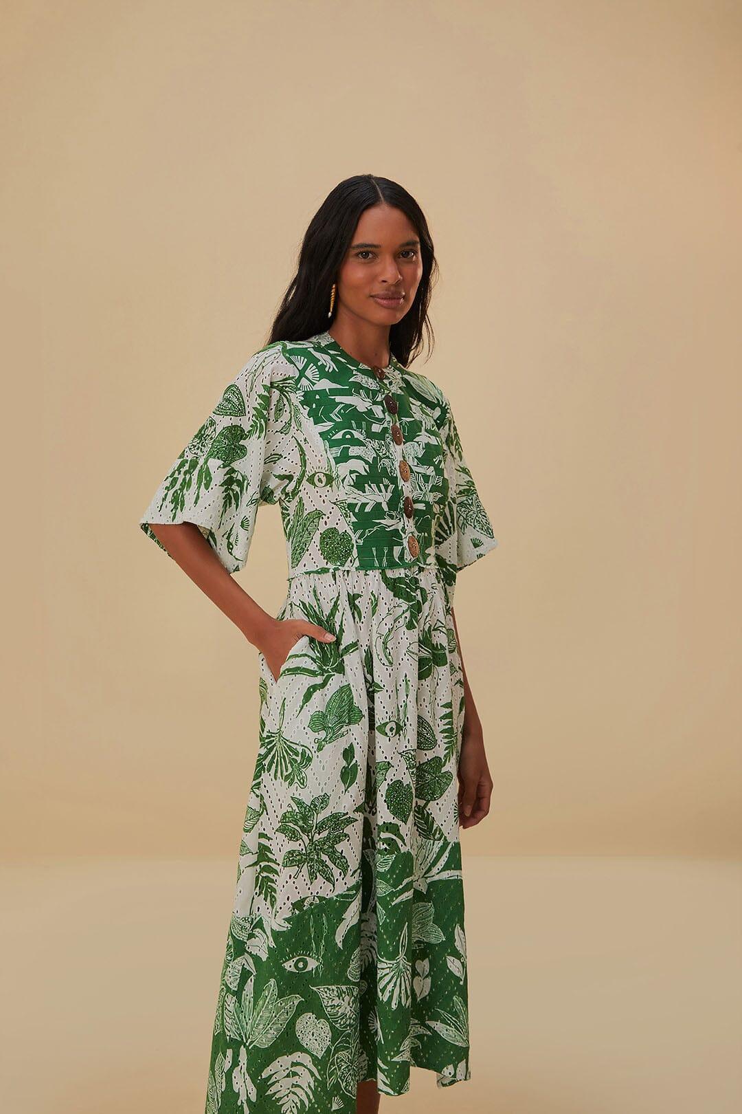 Forest Soul Short Sleeve Midi Dress Product Image