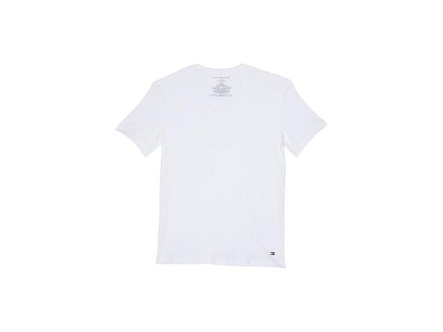 Tommy Hilfiger Cotton Stretch Short Sleeve V-Neck 3-Pack Men's Clothing Product Image