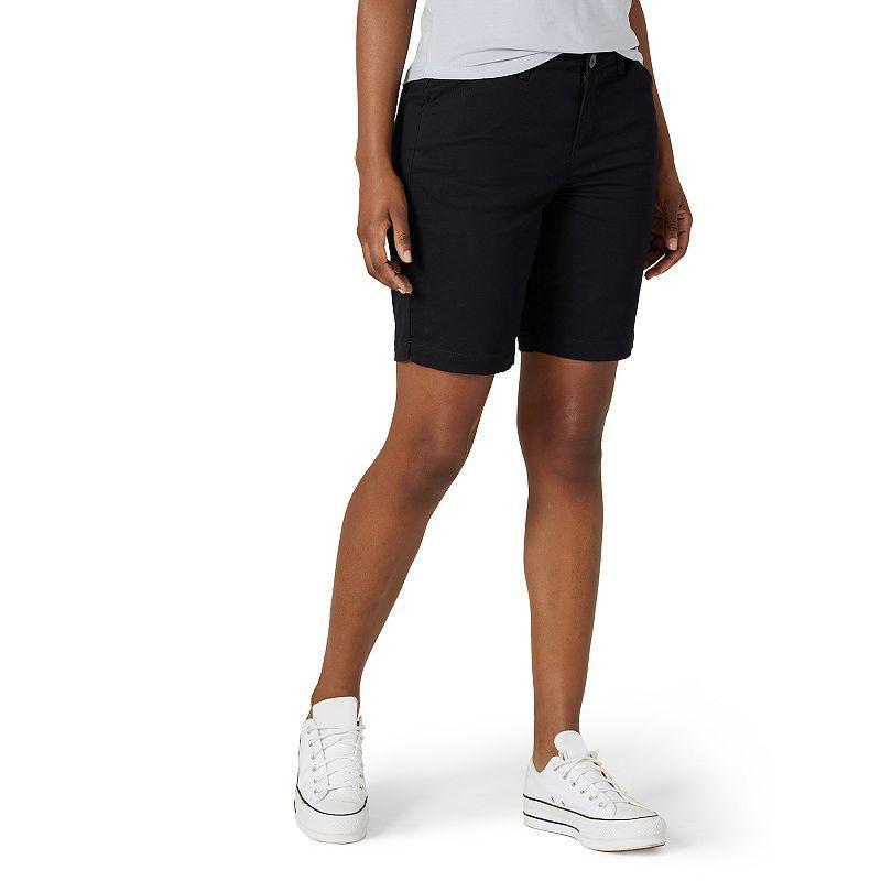 Womens Lee Chino Bermuda Shorts, Size: 4 - Regular, Black Product Image