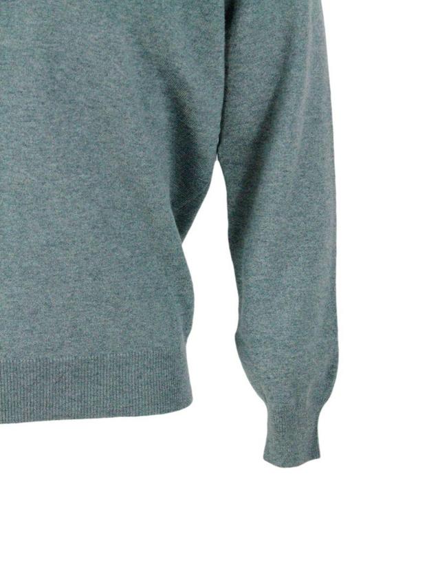 BRUNELLO CUCINELLI Crewneck Jumper In Green Product Image