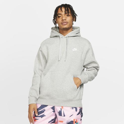 Nike Club Fleece hoodie in gray heather Product Image