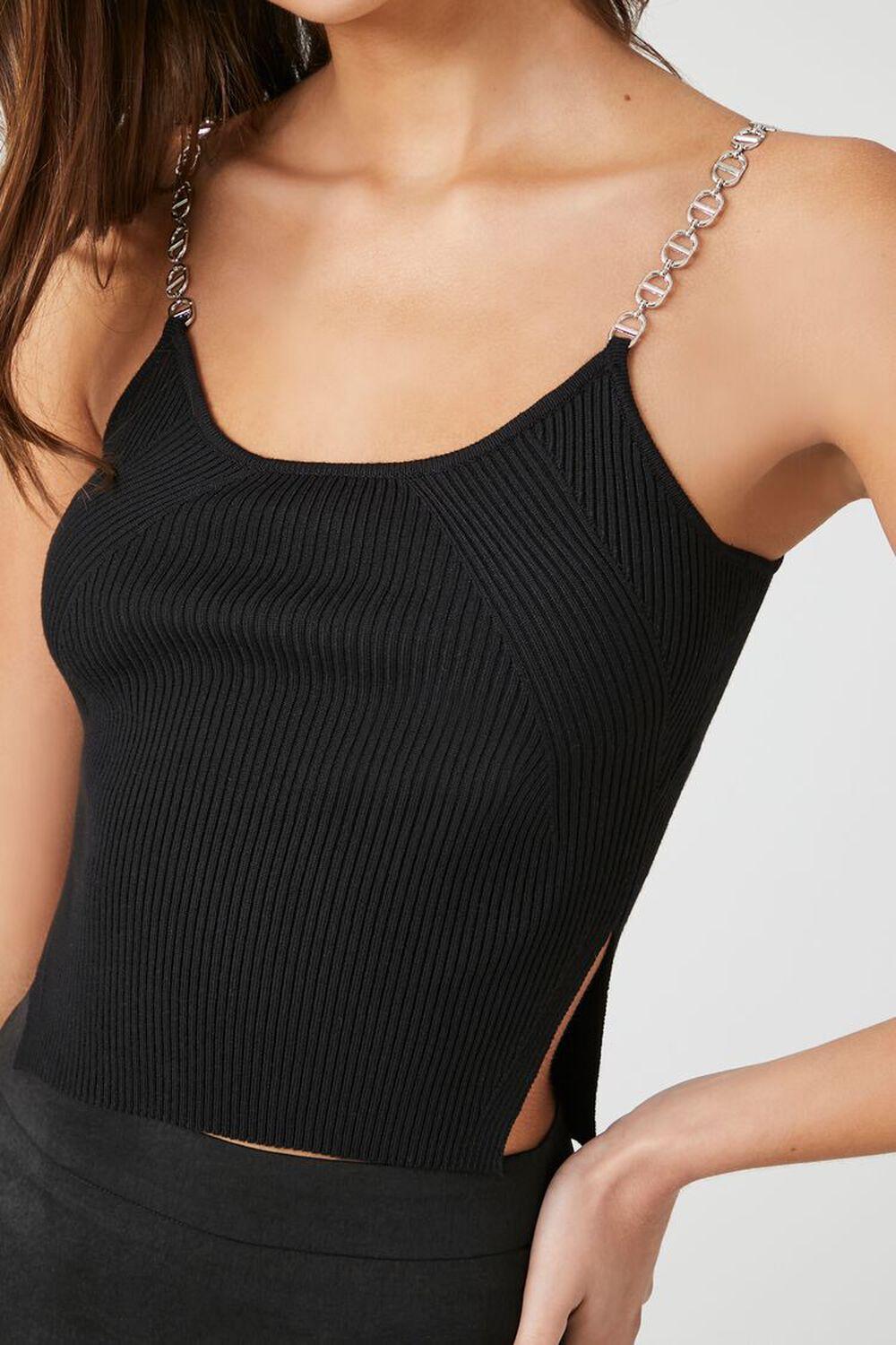 Sweater-Knit Chain-Strap Cami | Forever 21 Product Image