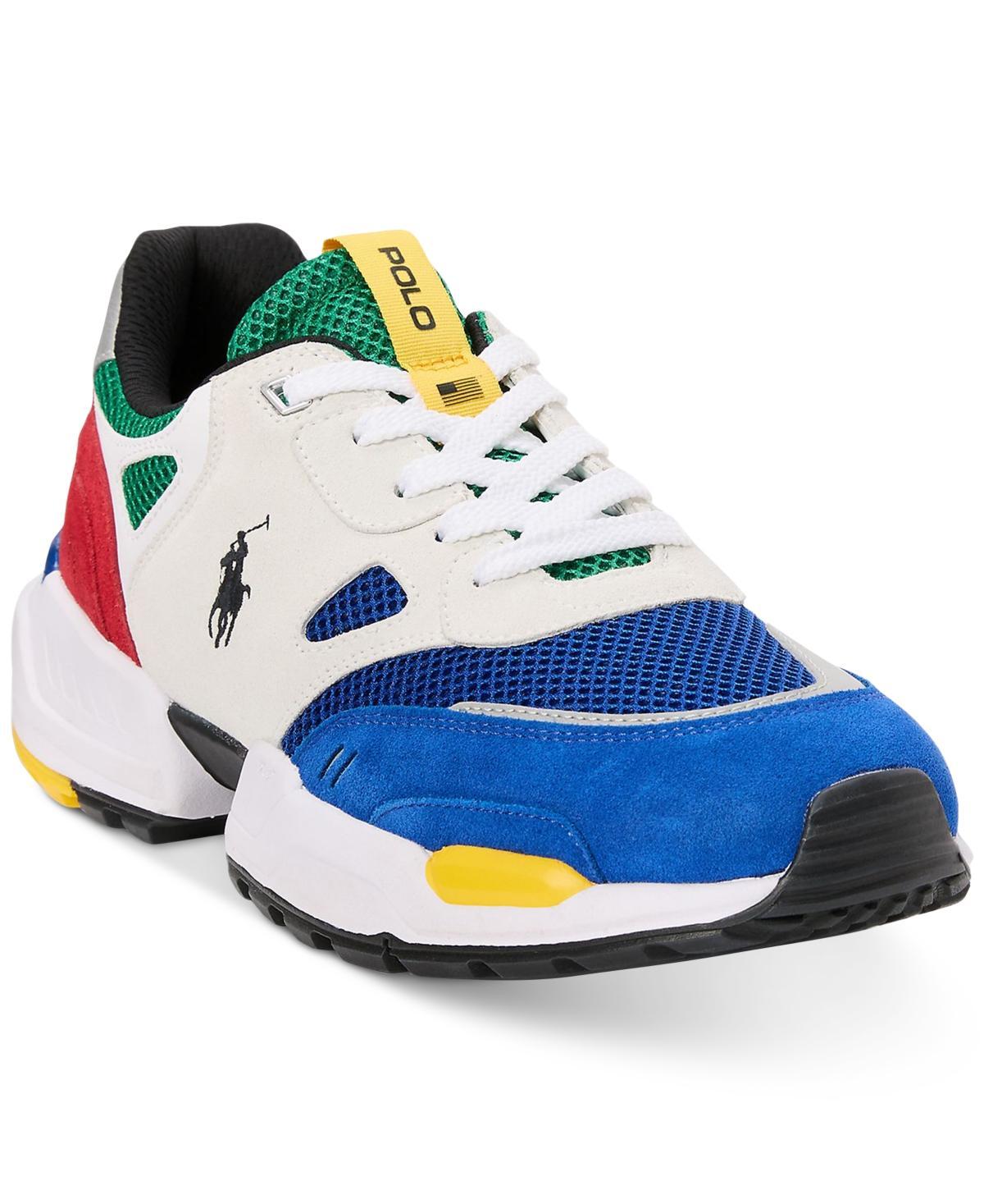 Polo Ralph Lauren Mens Jogger Color-Blocked Sneakers Product Image