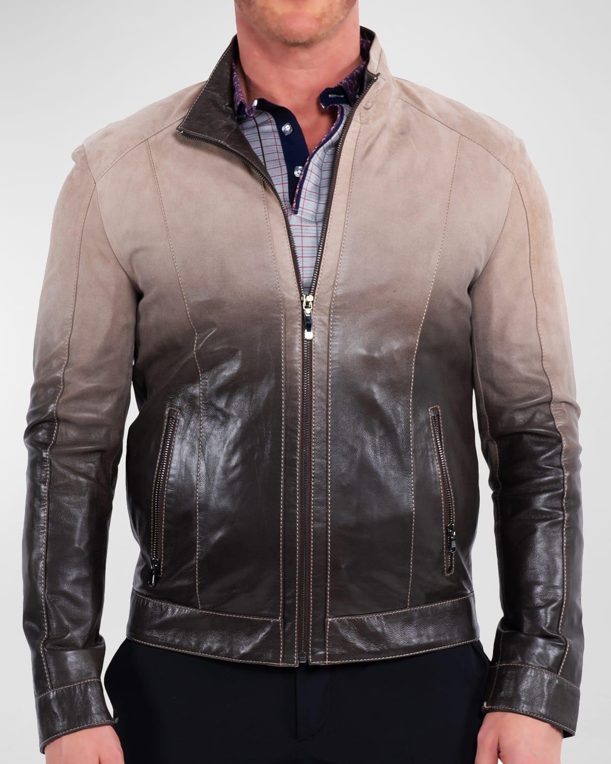 Mens Leather Degrade Jacket Product Image