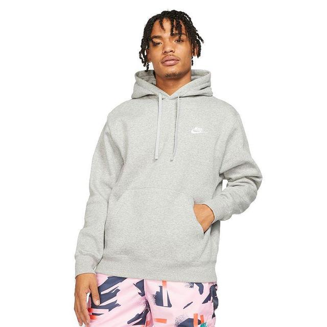 Nike Club Fleece hoodie in gray heather Product Image