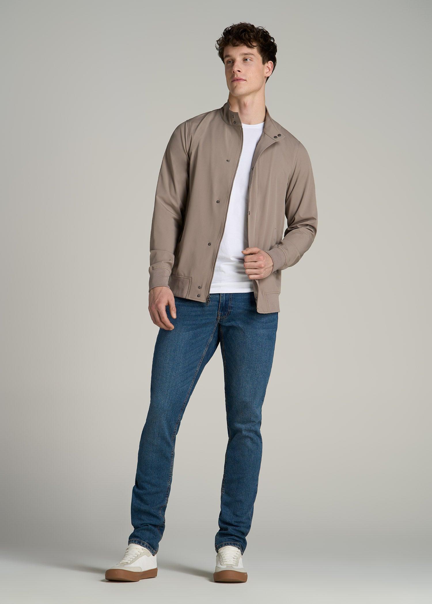 Motion Bomber Jacket for Tall Men in Portobello Male Product Image