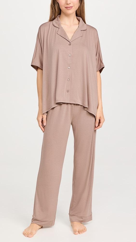 Flora Nikrooz Solid Knit Caftan PJ Set | Shopbop Product Image