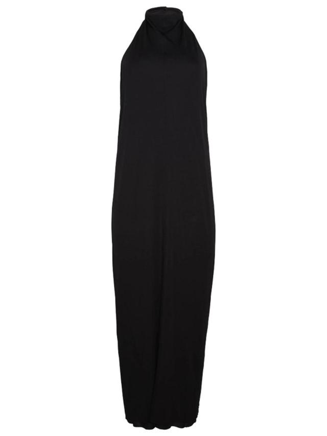 Brynlee Jersey Open Back Long Dress In Black Product Image