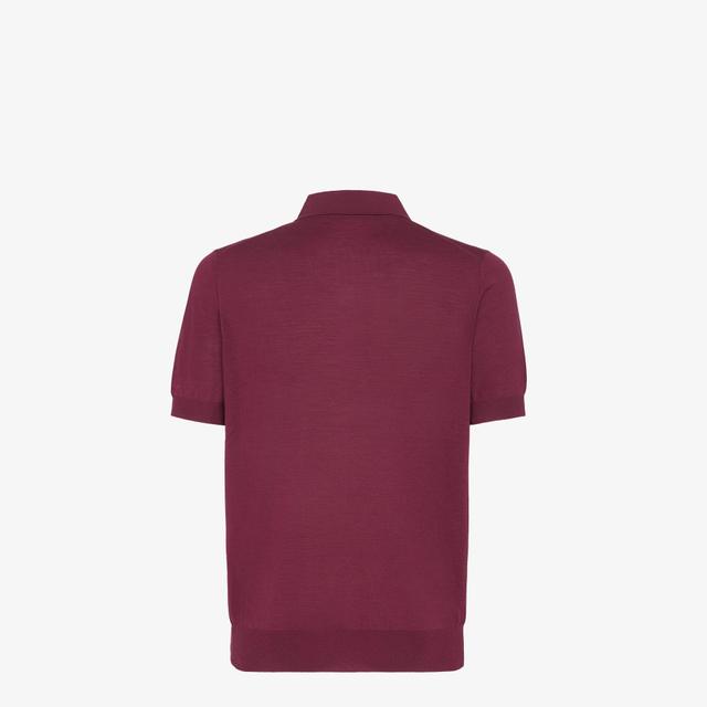 Polo shirtRed wool polo shirt Product Image