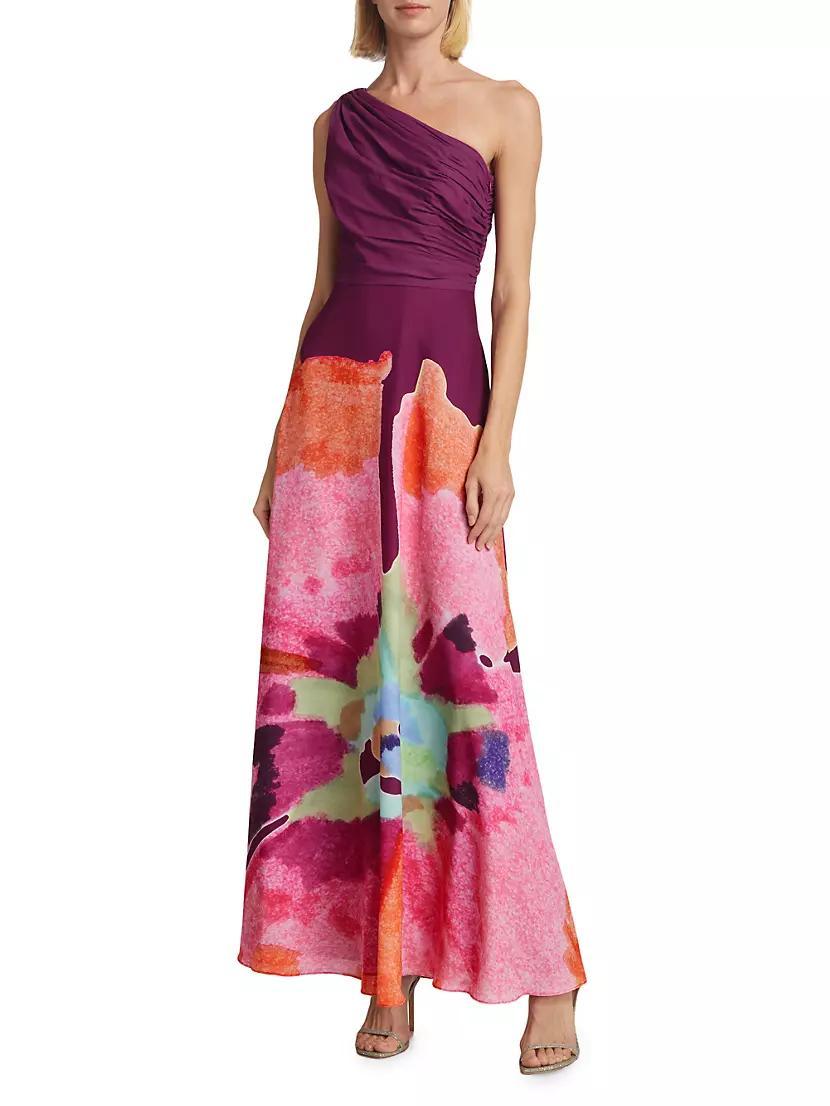 Atlas Painterly One-Shoulder Gown Product Image